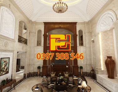 ỐP TƯỜNG ĐÁ HOA CƯƠNG PHÒNG KHÁCH 