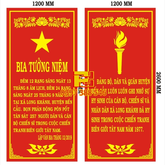 THI CÔNG BIA TƯỞNG NIỆM BẰNG ĐÁ HOA CƯƠNG TẠI TÂY NINH
